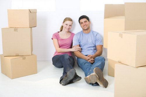 Packing and organising office equipment for a Putney business relocation