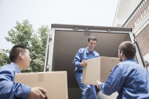 Removals van prepared for a local move in Putney