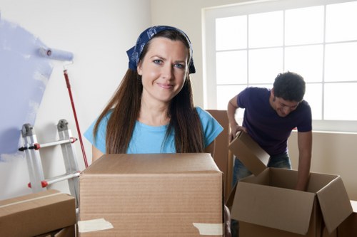 Loading furniture into a removals van for a Putney move