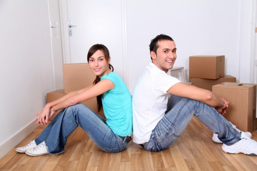 Local removals truck arranged for a Putney property move
