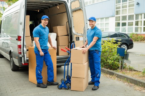 Local van helping with access and loading in Putney